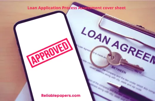 Loan Application Process Assessment cover sheet